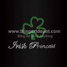 Irish Princess Iron On Rhinestone Heat Transfers